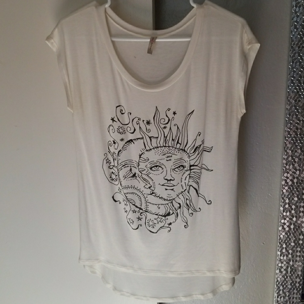 Off White Hi/Low Sun & Moon Blouse